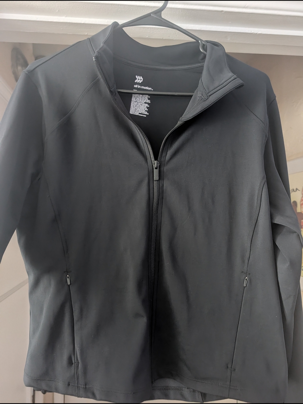 All in Motion Women’s Black Sweat Jacket – XXL